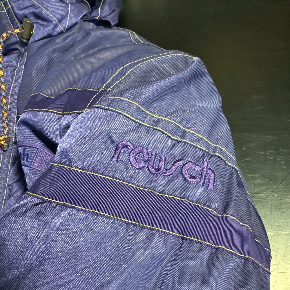 Vintage 90's Reusch Active Wear Purple Hooded Ski Snow Jacket Embroidered Med - Picture 9 of 15